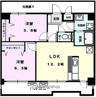 エターナル・スクエア【5階】の間取り