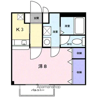 アヴェニュー・馬越【1階】の間取り