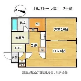 SALVATORE SUMIKAWA(サルバト—レ澄川)【2階】の間取り