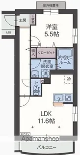 フィオーレ中田【1階】の間取り
