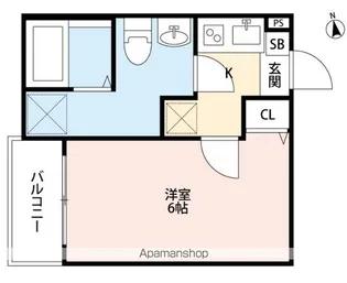 コムディエノ【3階】の間取り
