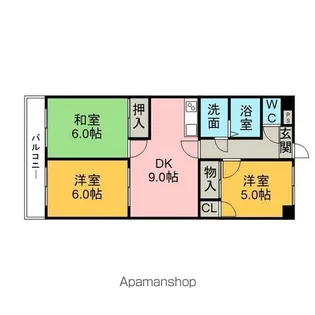 グランシャリオM【203号室】の間取り
