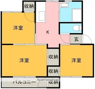 京都あすか【402号室】の間取り