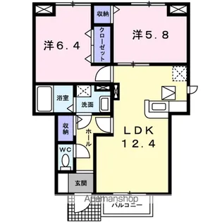 ジャルダンⅡ【1階】の間取り