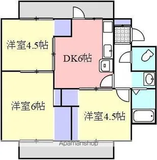 ヴィラナリー元山【2-206号室】の間取り