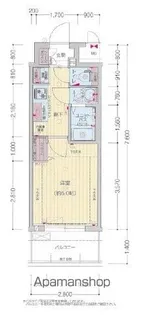 プレサンス太閤通駅前デュプル【7階】の間取り