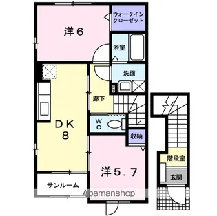 サンリットビュー・コヤマⅡ【2階】の間取り
