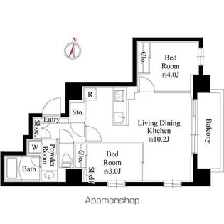 グランパセオ押上【3階】の間取り