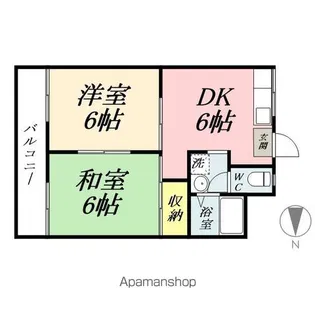 コーポラス高屋【103号室】の間取り