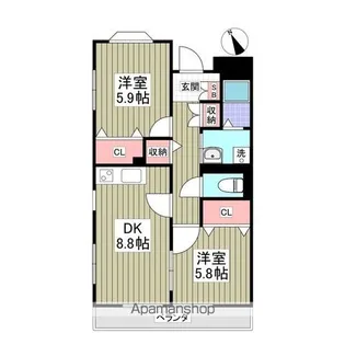 メゾン・ラフィーネⅡ【2階】の間取り