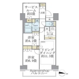 BRILLIA IST 東雲キャナルコート【6階】の間取り