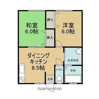 泉荘【6号室】の間取り