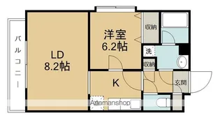 ソレアード小松島Ⅱ【2階】の間取り