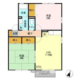 VENT SEJOURヴァンセジュール【2階】の間取り