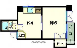 山鶴ビル【4階】の間取り