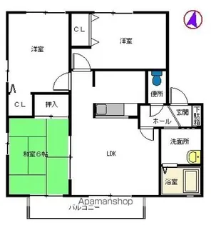 クレセール21 E棟【2階】の間取り