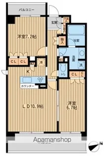 HF若林公園レジデンス【5階】の間取り