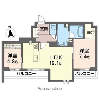 デール【102号室】の間取り
