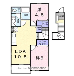 ノエルエスポワールB【2階】の間取り