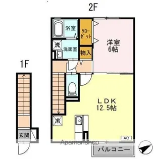 ドゥ・キーマ【2階】の間取り