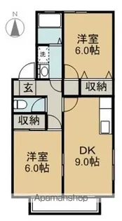 ハイライズ石川【202号室】の間取り