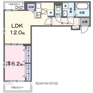 仮称小室町アパート【1階】の間取り
