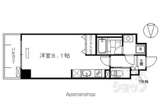 ベラジオ五条堀川III【208号室】の間取り