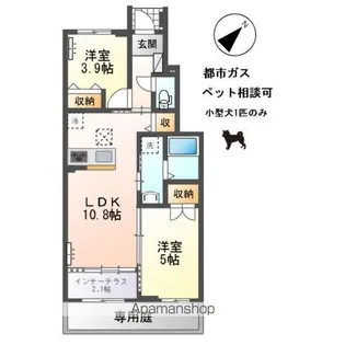 稲沢市小沢新築アパート【1階】の間取り
