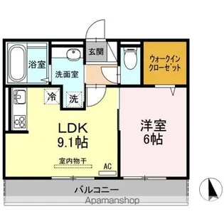 エアフォルク新山口【2階】の間取り