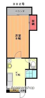 愛媛県松山市来住町【マンション】の間取り
