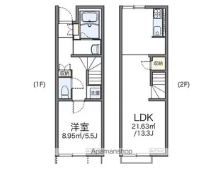 レオネクストサンタ【109号室】の間取り