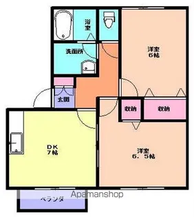 グラスホッパーC【102号室】の間取り