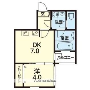 PRIMAVERA九品寺【5階】の間取り