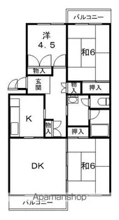 守山駅前東住宅1号棟【306号室】の間取り