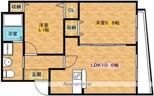 セレブコート木川【4階】の間取り