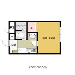 1Kの間取り画像