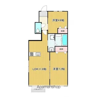 クロリス摩耶【102号室号室】の間取り