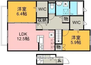 リベルタB【2階】の間取り