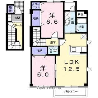 レジデンス ヒロ21 B【2階】の間取り