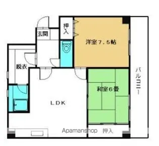 アメニティ木太【202号室】の間取り