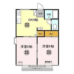 ドミール穴川【1階】の間取り