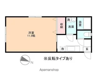 シャンブル・クレール【205号室】の間取り