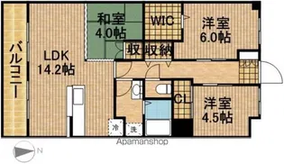 ヴィーブル東若林【4階】の間取り