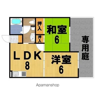 サマックス・プリエール【1階】の間取り