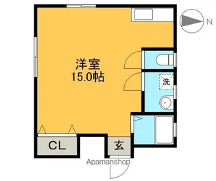 1Rの間取り画像