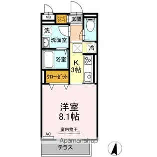 銀河タウン E【1階】の間取り