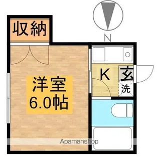 北山コーポ【101号室】の間取り