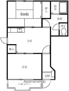 コート・ドソレイユB【1階】の間取り