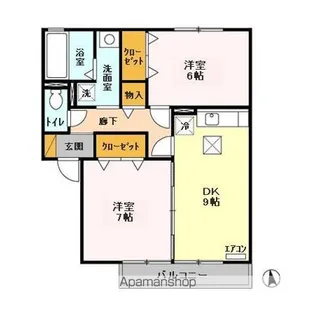 クレールI【1階】の間取り