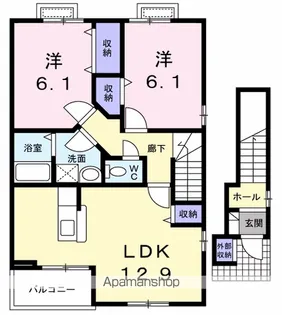 レインボーOTA【2階】の間取り